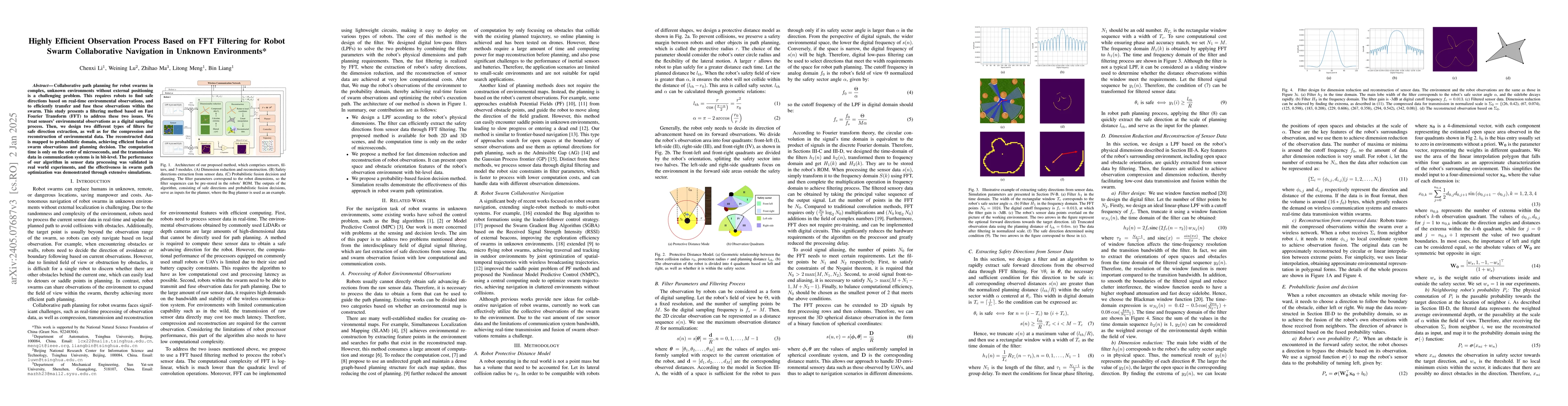 Thumbnail for Highly Efficient Observation Process based on FFT Filtering for Robot
  Swarm Collaborative Navigation in Unknown Environments