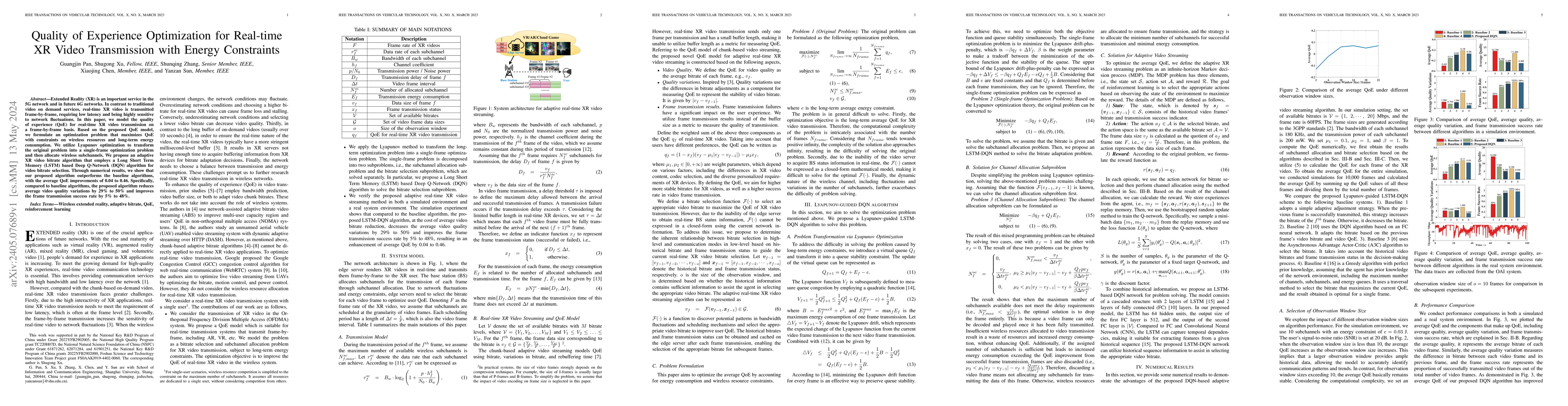 Thumbnail for Quality of Experience Optimization for Real-time XR Video Transmission
  with Energy Constraints