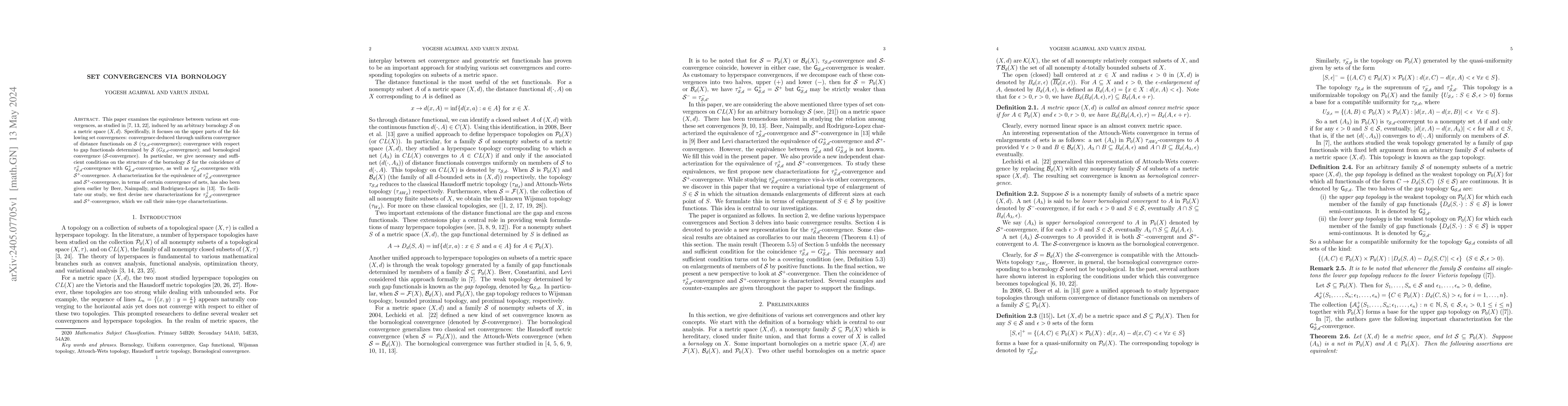 Thumbnail for Set Convergences via bornology