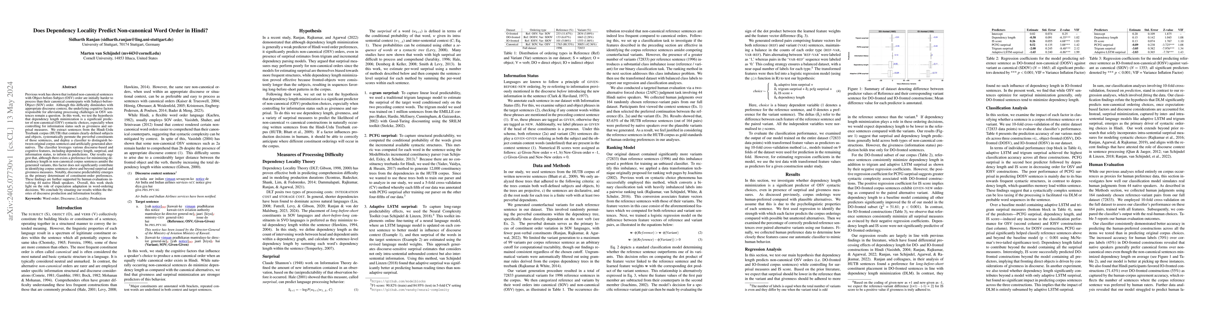 Thumbnail for Does Dependency Locality Predict Non-canonical Word Order in Hindi?