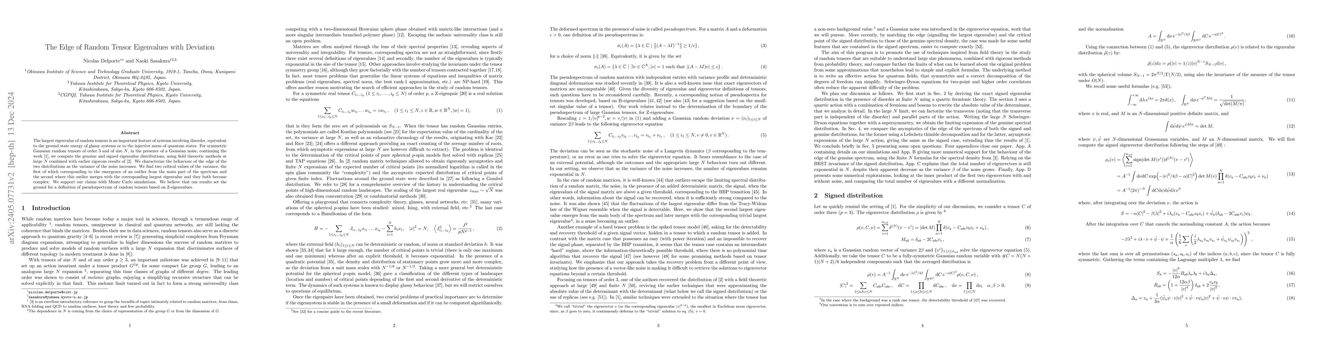 Thumbnail for The Edge of Random Tensor Eigenvalues with Deviation