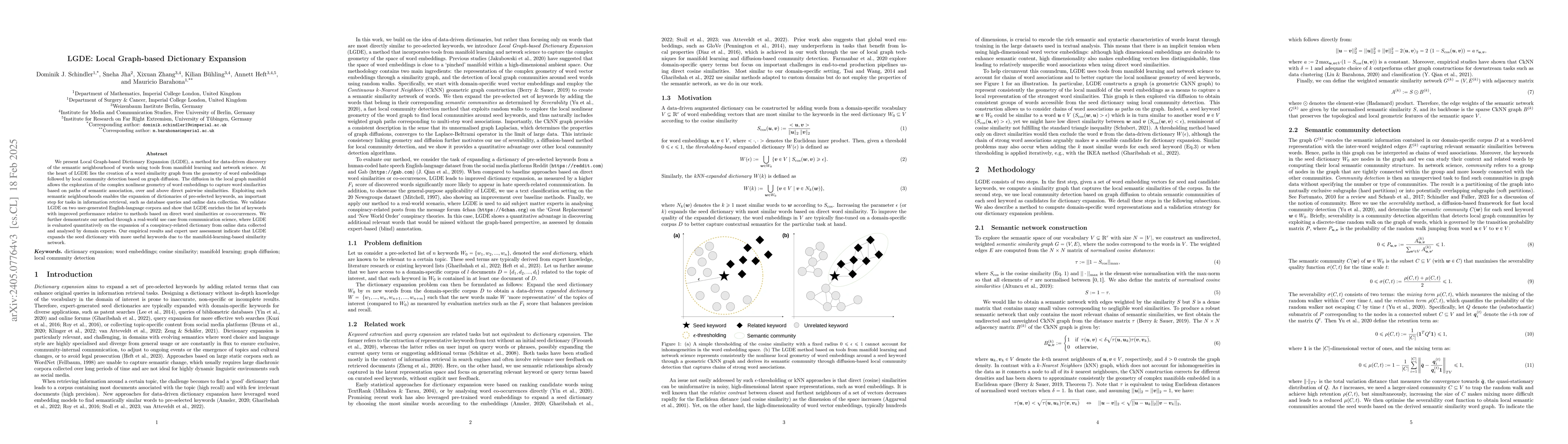 Thumbnail for LGDE: Local Graph-based Dictionary Expansion