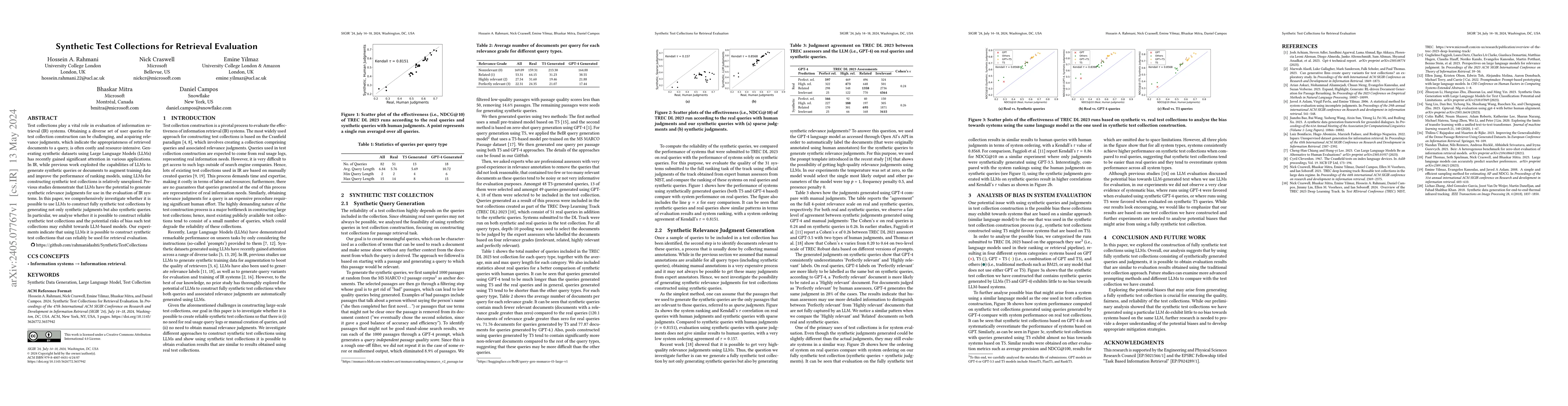 Thumbnail for Synthetic Test Collections for Retrieval Evaluation