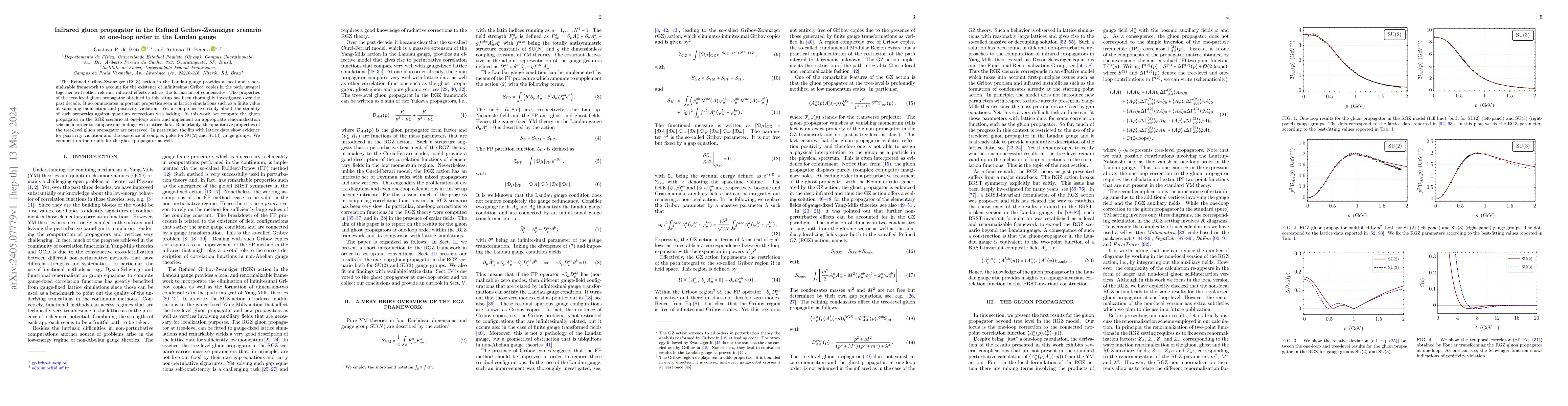 Thumbnail for Infrared gluon propagator in the Refined Gribov-Zwanziger scenario at
  one-loop order in the Landau gauge