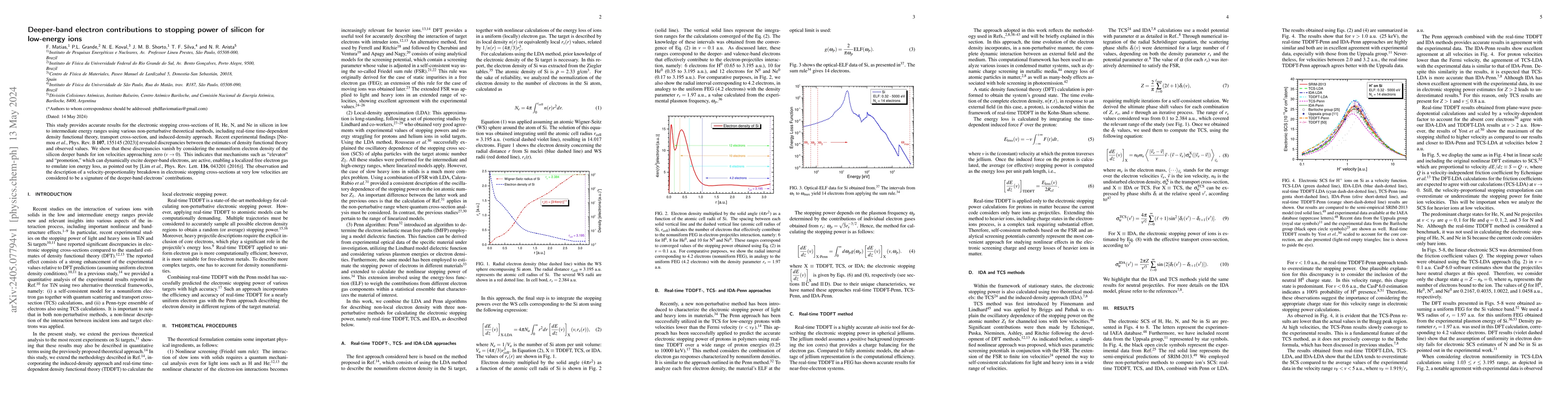 Thumbnail for Deeper-band electron contributions to stopping power of silicon for
  low-energy ions