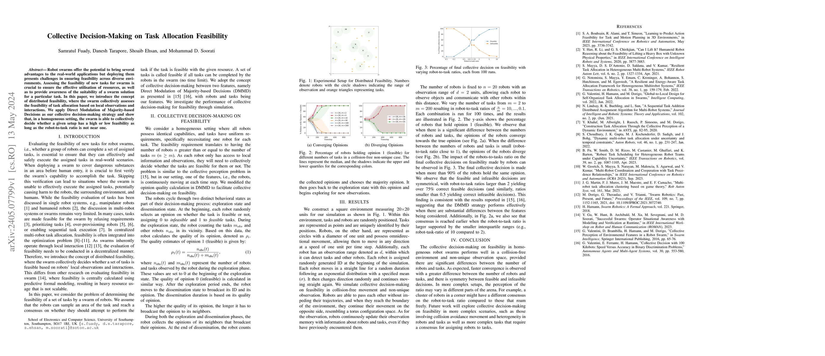 Thumbnail for Collective Decision-Making on Task Allocation Feasibility