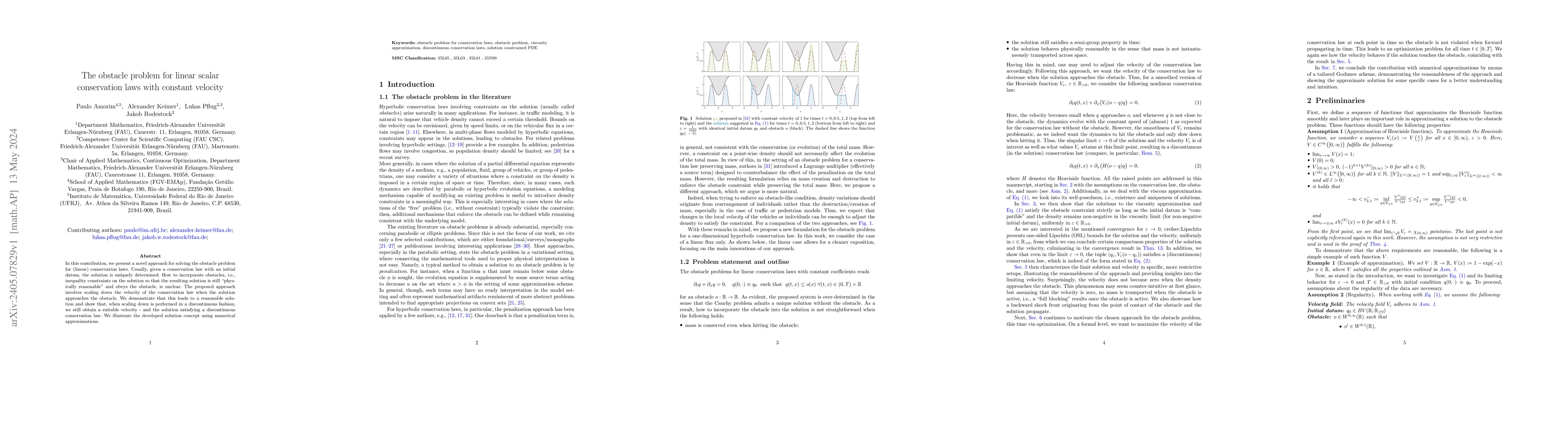 Thumbnail for The obstacle problem for linear scalar conservation laws with constant
  velocity