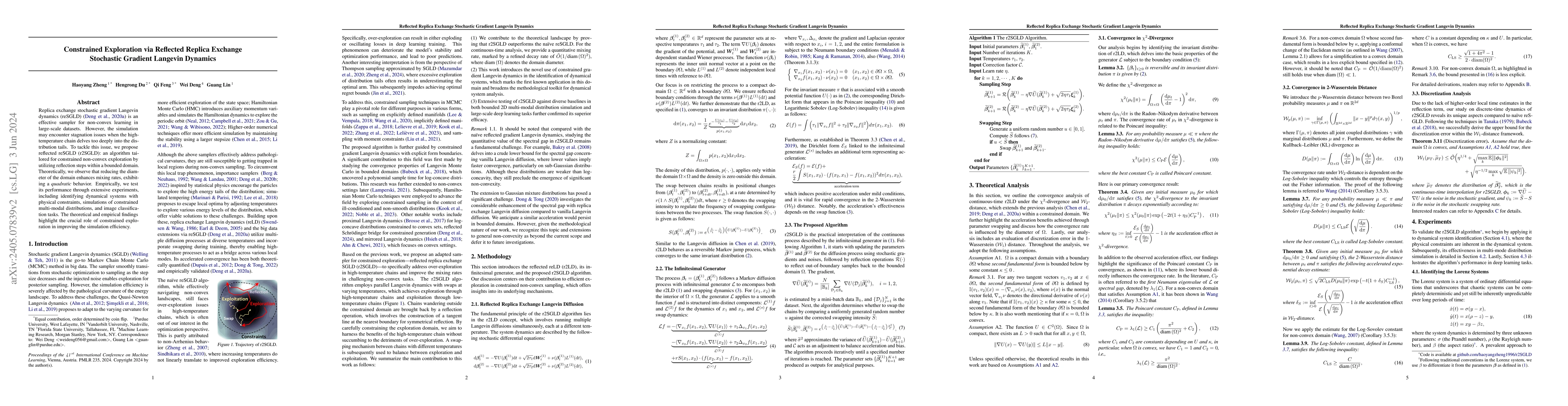 Thumbnail for Constrained Exploration via Reflected Replica Exchange Stochastic
  Gradient Langevin Dynamics