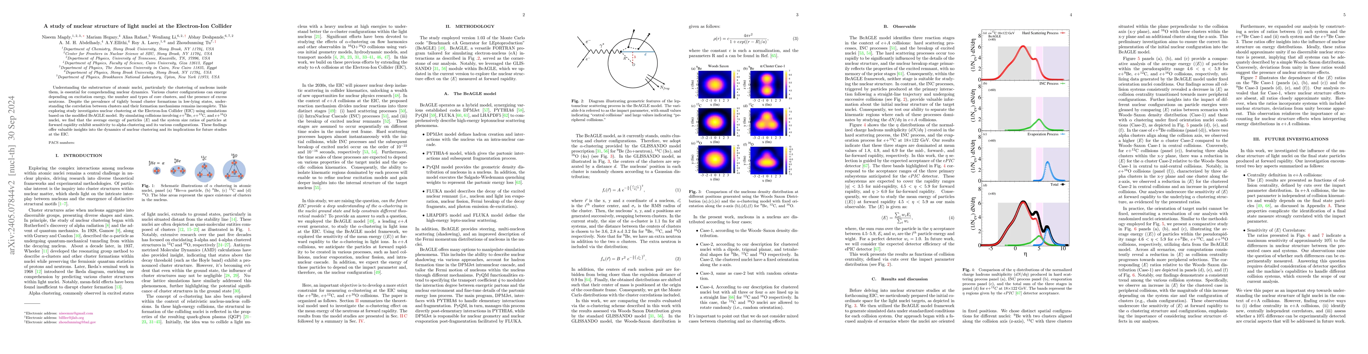 Thumbnail for A study of the nuclear structure of light nuclei at the Electron-Ion
  Collider