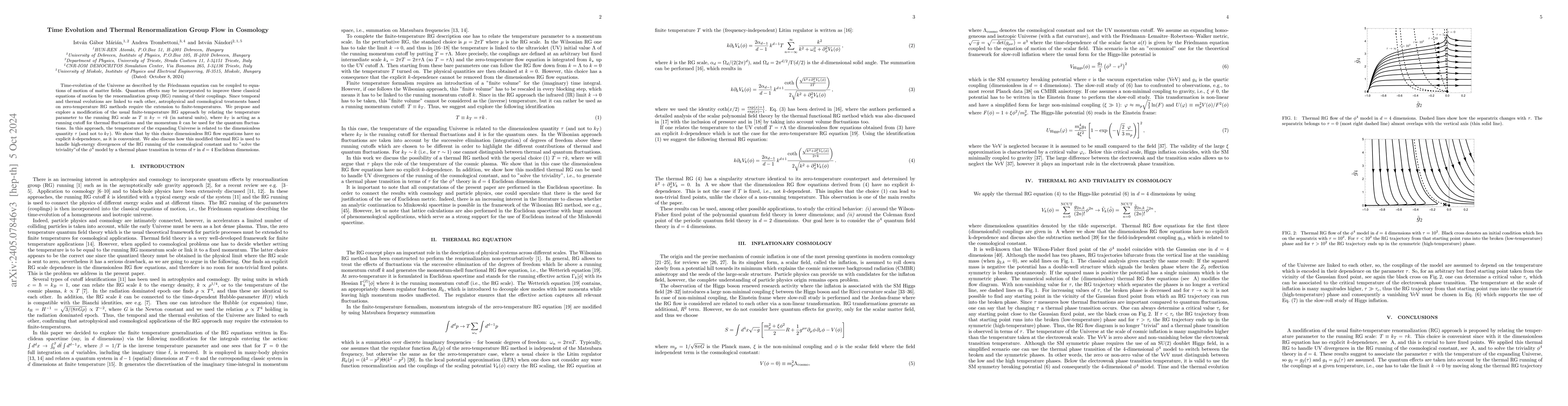 Thumbnail for Time Evolution and Thermal Renormalization Group Flow in Cosmology