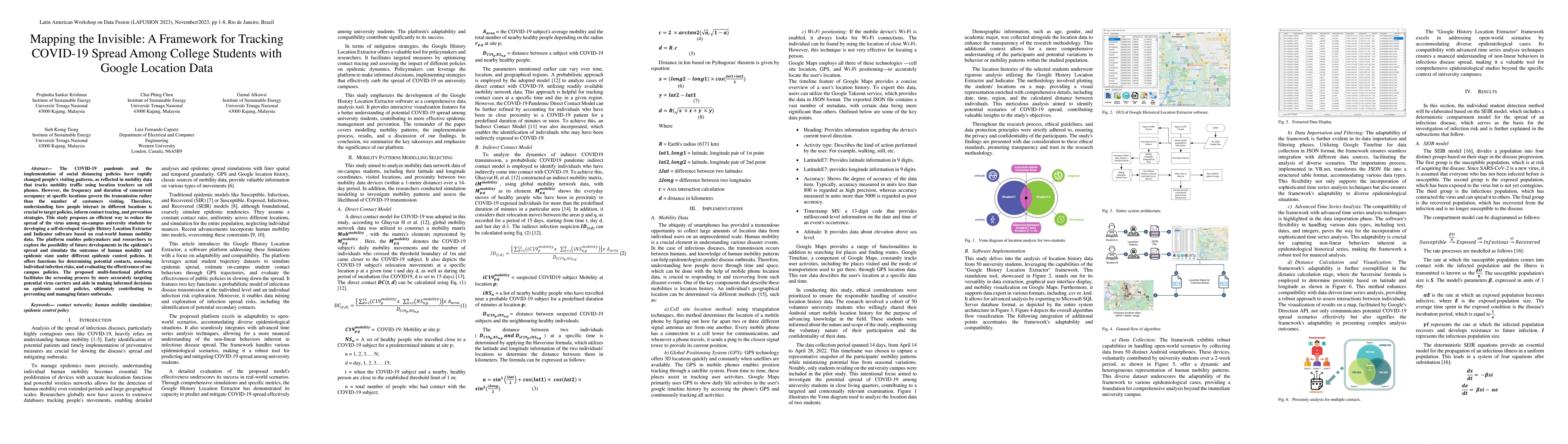 Thumbnail for Mapping the Invisible: A Framework for Tracking COVID-19 Spread Among
  College Students with Google Location Data