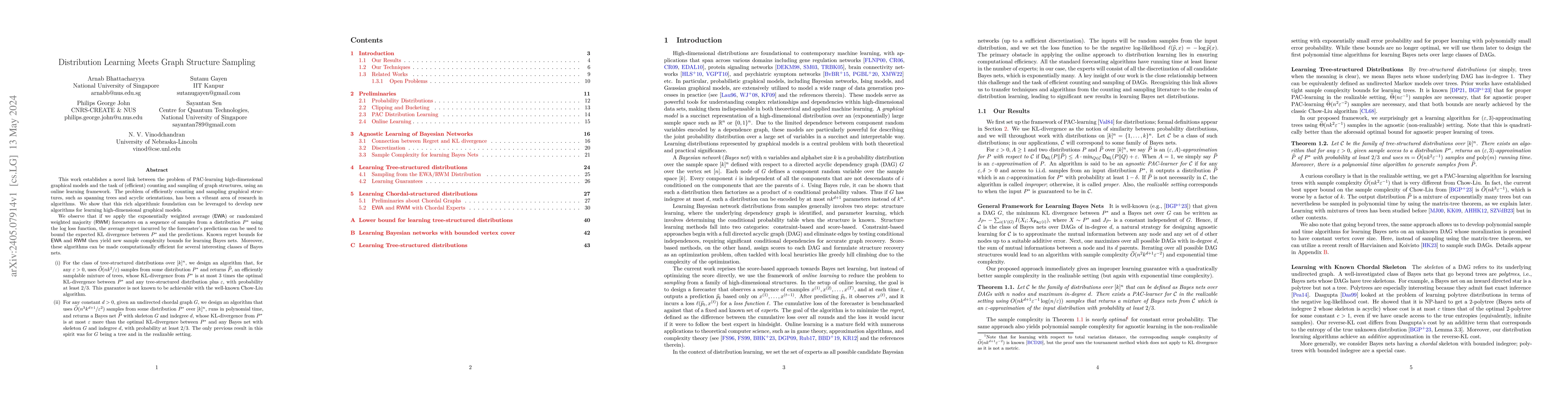 Thumbnail for Distribution Learning Meets Graph Structure Sampling