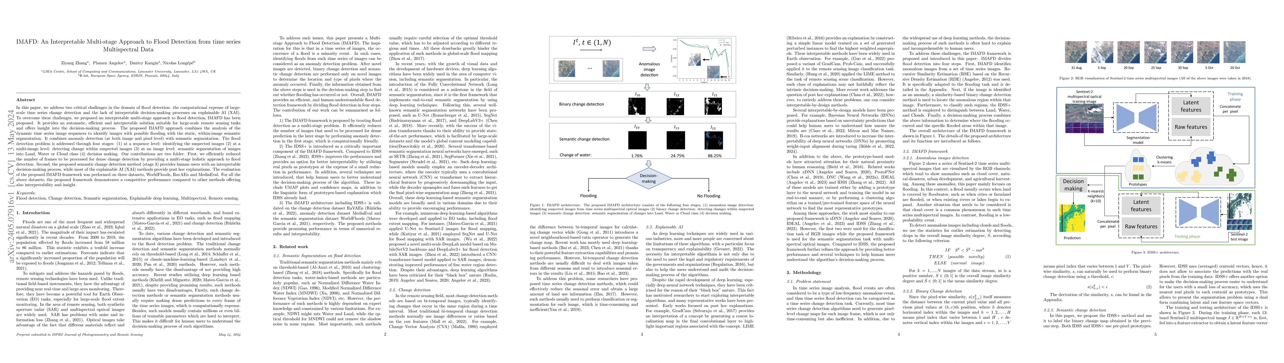 Thumbnail for IMAFD: An Interpretable Multi-stage Approach to Flood Detection from
  time series Multispectral Data