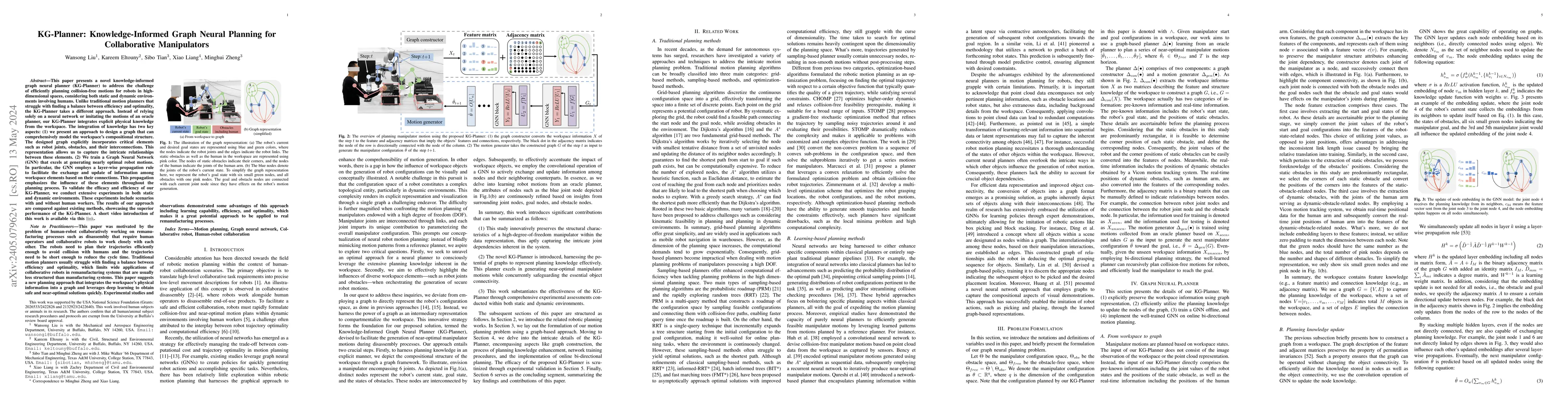 Thumbnail for KG-Planner: Knowledge-Informed Graph Neural Planning for Collaborative
  Manipulators