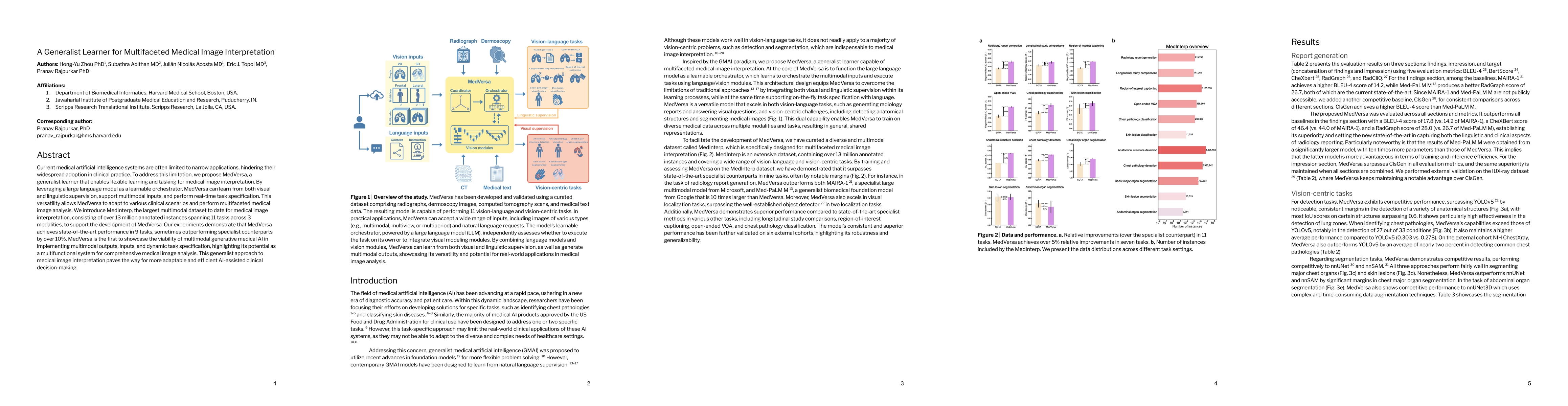 Thumbnail for A Generalist Learner for Multifaceted Medical Image Interpretation