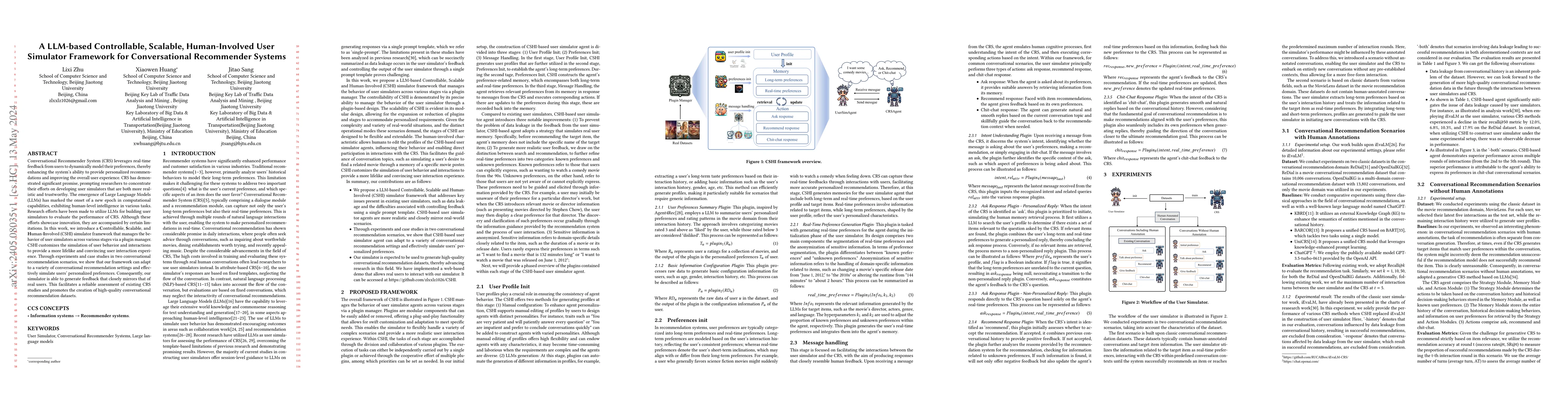 Thumbnail for A LLM-based Controllable, Scalable, Human-Involved User Simulator
  Framework for Conversational Recommender Systems