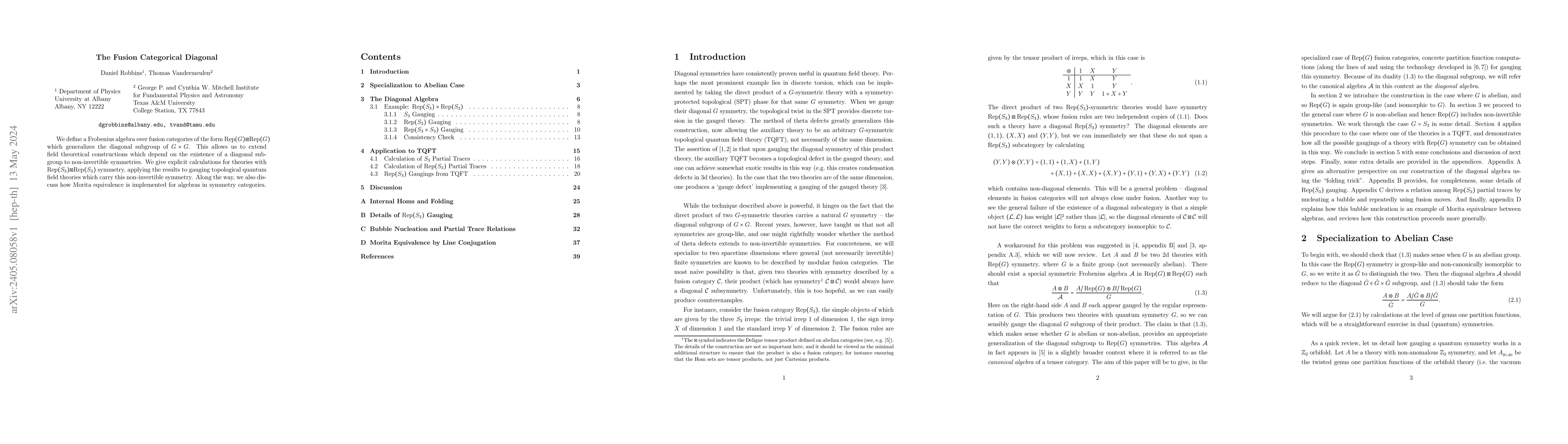 Thumbnail for The Fusion Categorical Diagonal