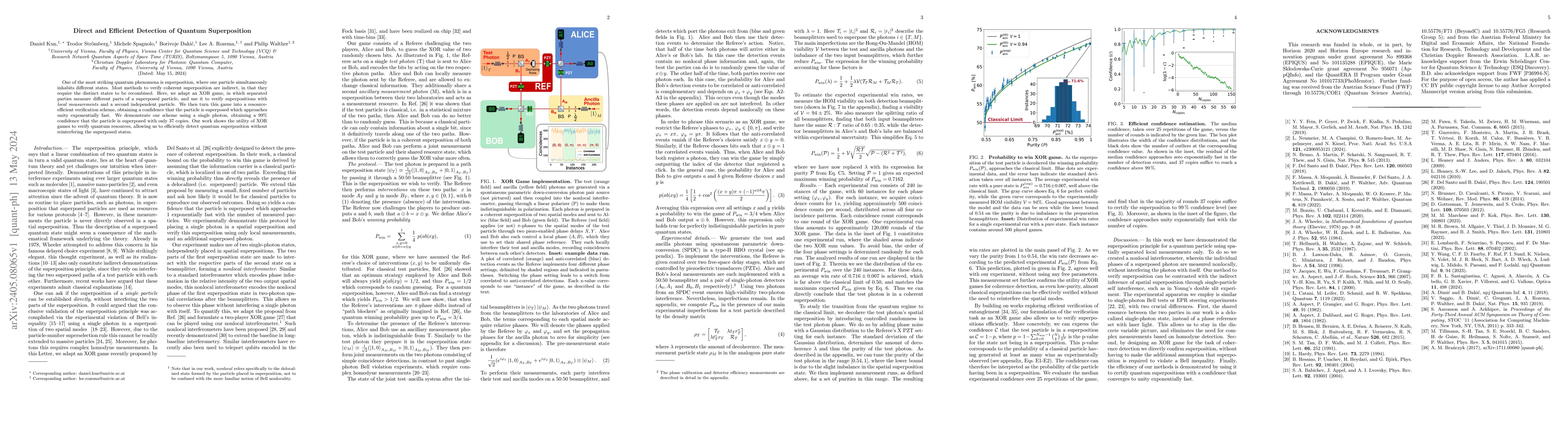 Thumbnail for Direct and Efficient Detection of Quantum Superposition