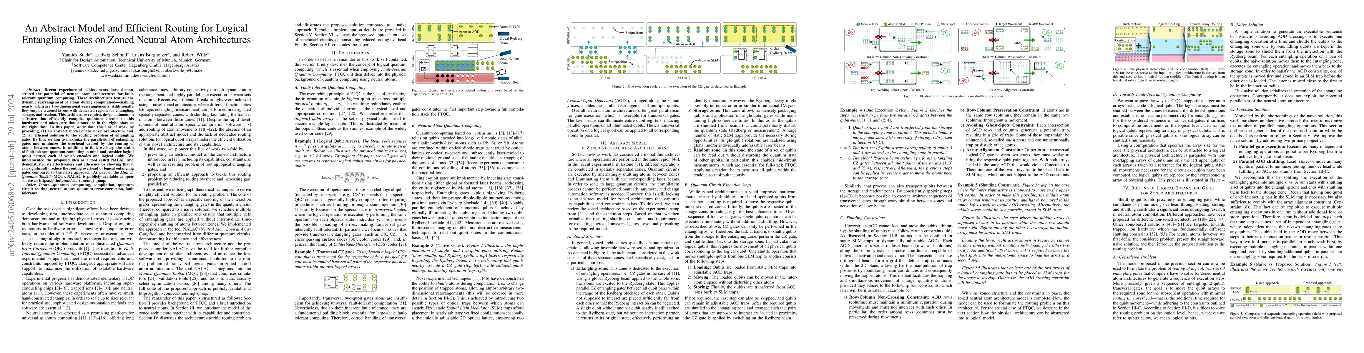 Thumbnail for An Abstract Model and Efficient Routing for Logical Entangling Gates on
  Zoned Neutral Atom Architectures