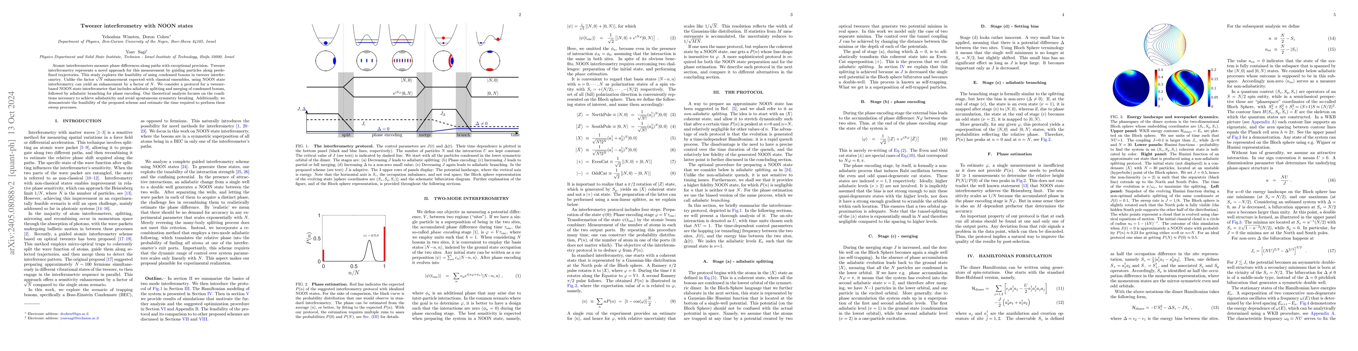 Thumbnail for Tweezer interferometry with NOON states
