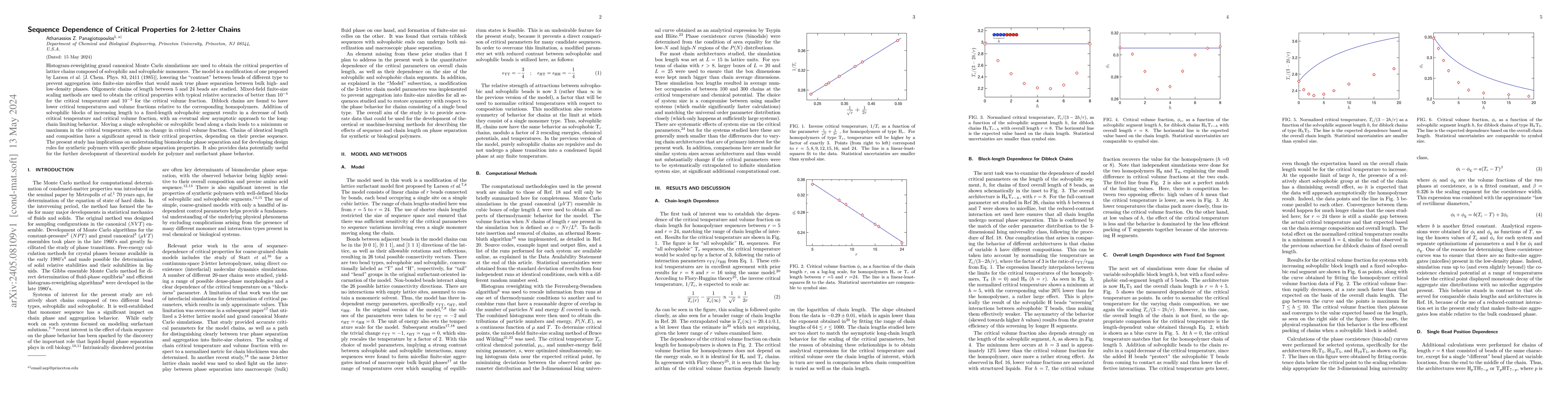 Thumbnail for Sequence Dependence of Critical Properties for 2-letter Chains