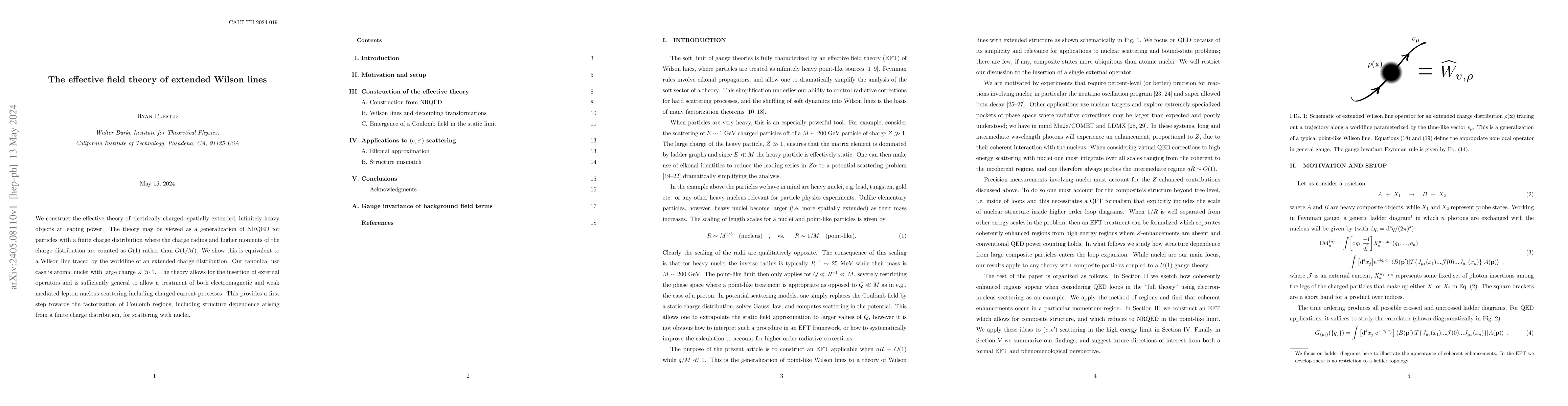 Thumbnail for The effective field theory of extended Wilson lines