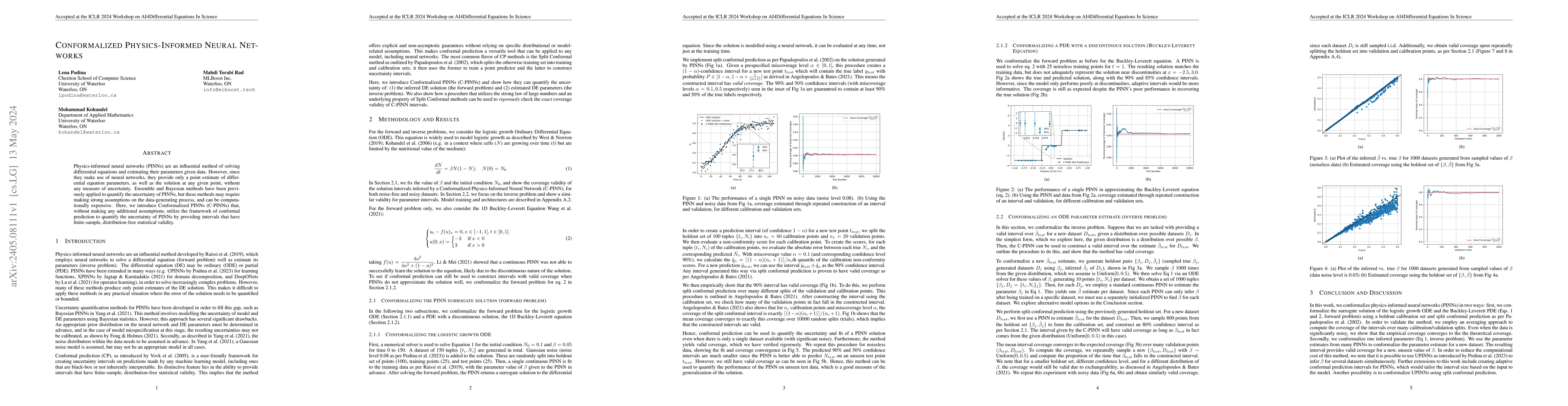Thumbnail for Conformalized Physics-Informed Neural Networks