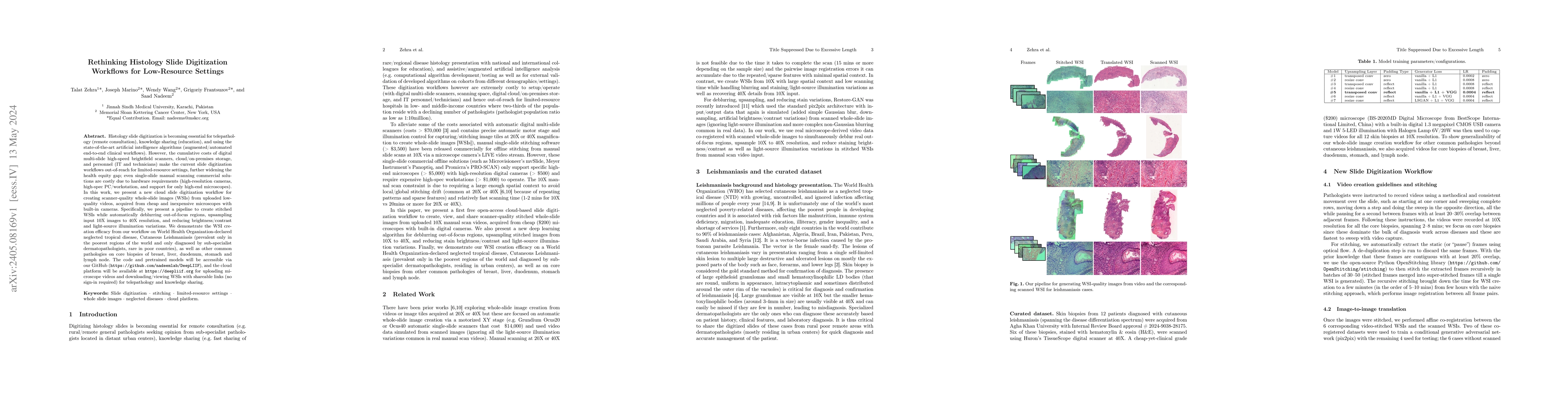 Thumbnail for Rethinking Histology Slide Digitization Workflows for Low-Resource
  Settings