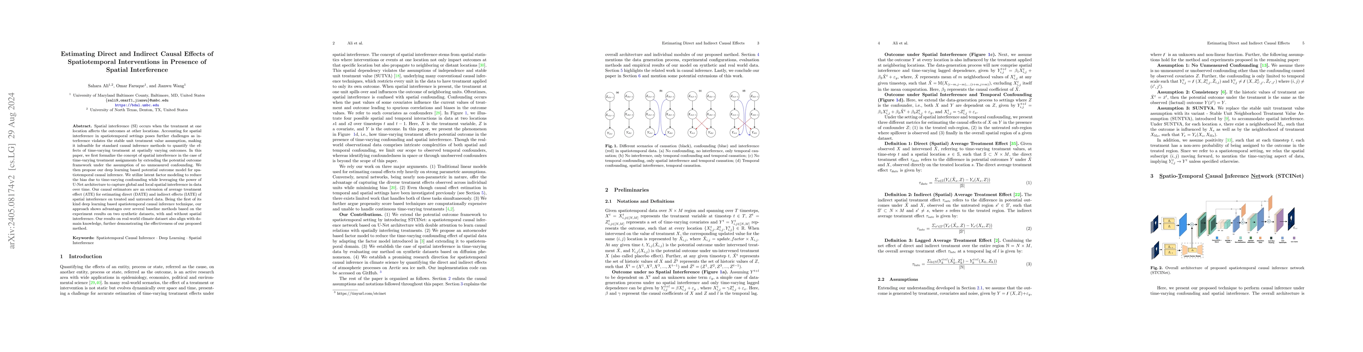 Thumbnail for Estimating Direct and Indirect Causal Effects of Spatiotemporal
  Interventions in Presence of Spatial Interference