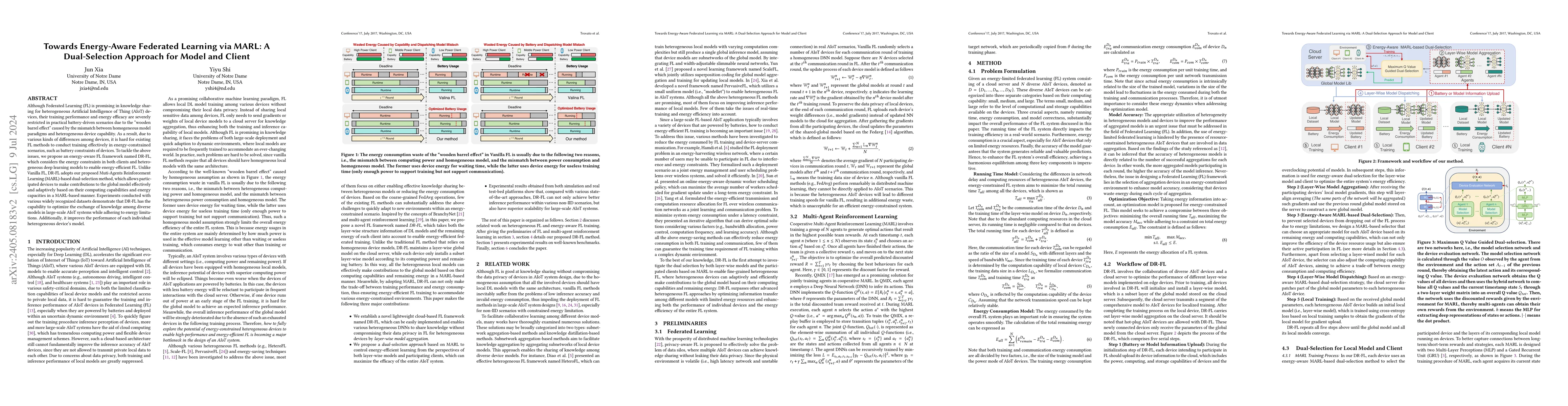 Thumbnail for Towards Energy-Aware Federated Learning via MARL: A Dual-Selection
  Approach for Model and Client