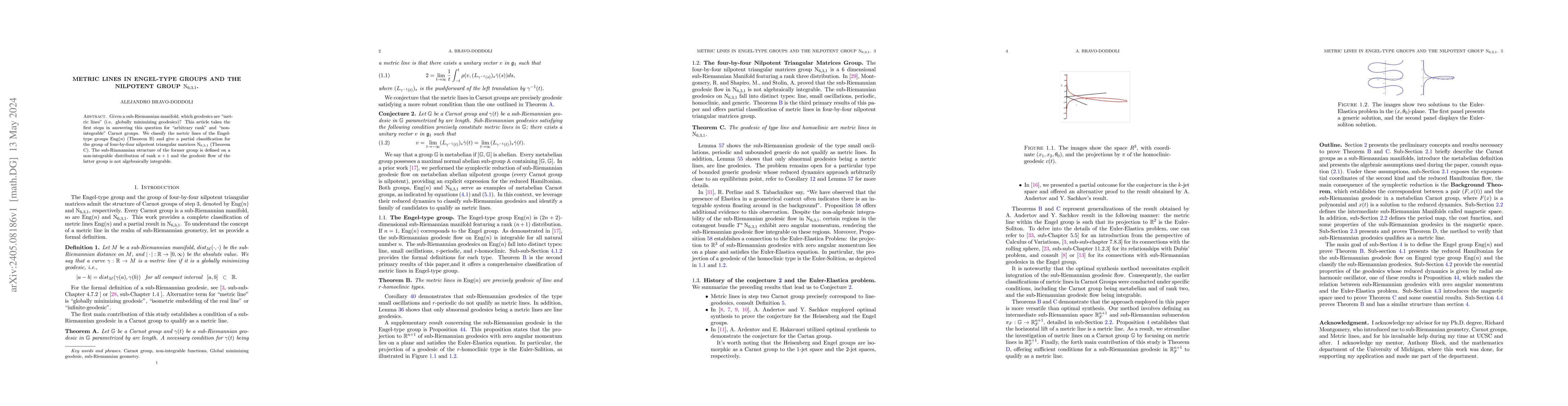 Thumbnail for Metric lines in Engel-type groups and the nilpotent group $N_{6,3,1}$