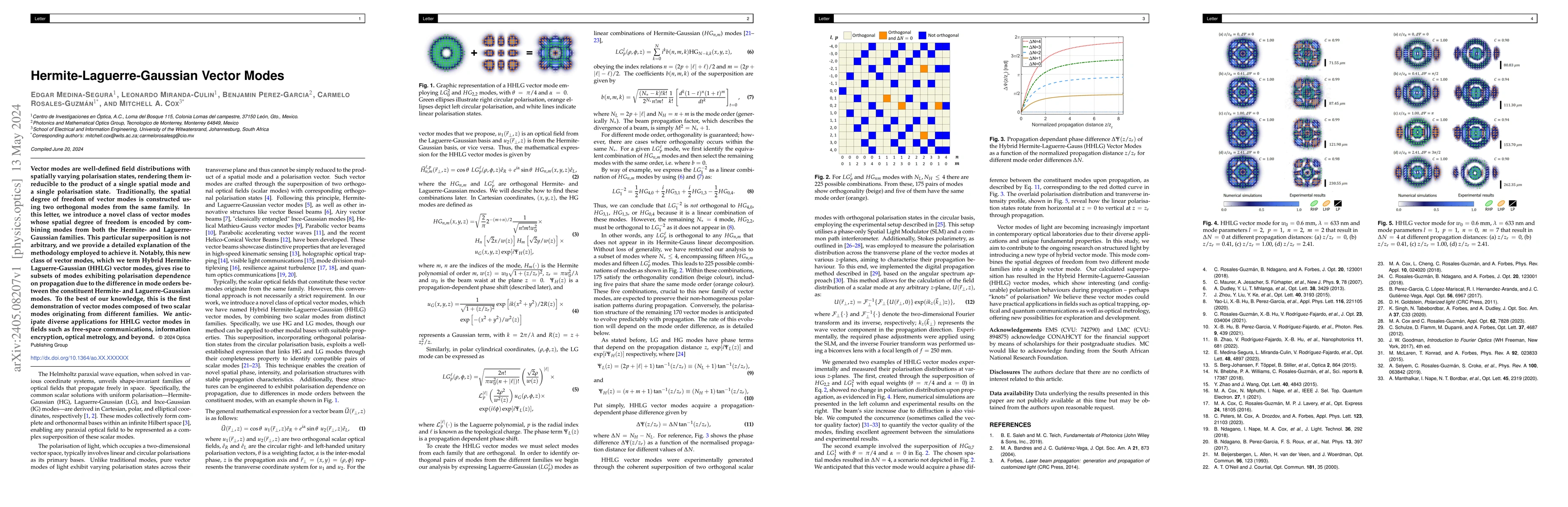Thumbnail for Hermite-Laguerre-Gaussian Vector Modes