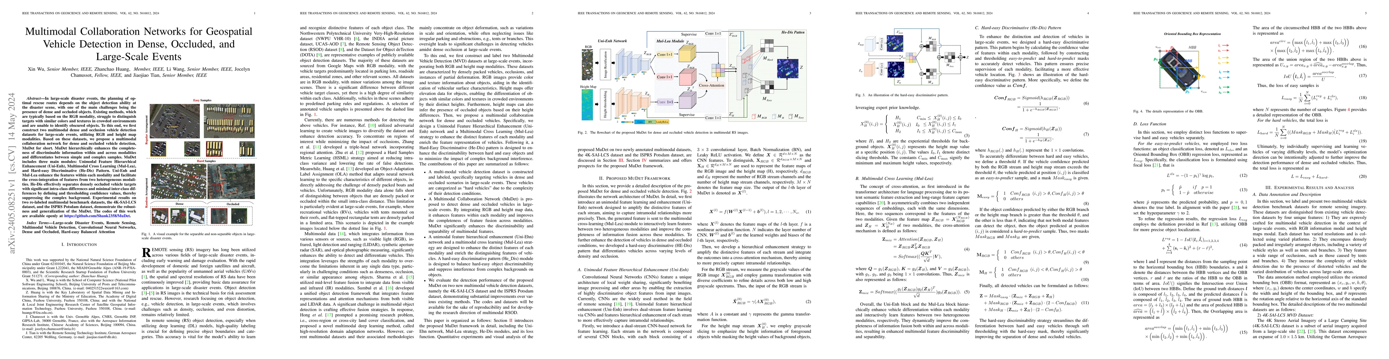Thumbnail for Multimodal Collaboration Networks for Geospatial Vehicle Detection in
  Dense, Occluded, and Large-Scale Events