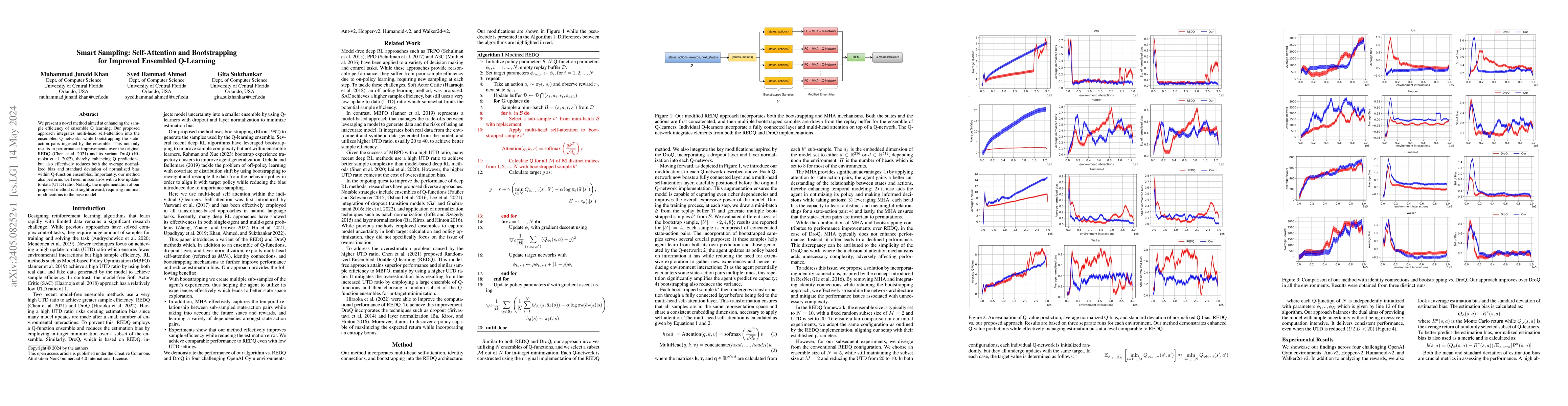 Thumbnail for Smart Sampling: Self-Attention and Bootstrapping for Improved Ensembled
  Q-Learning