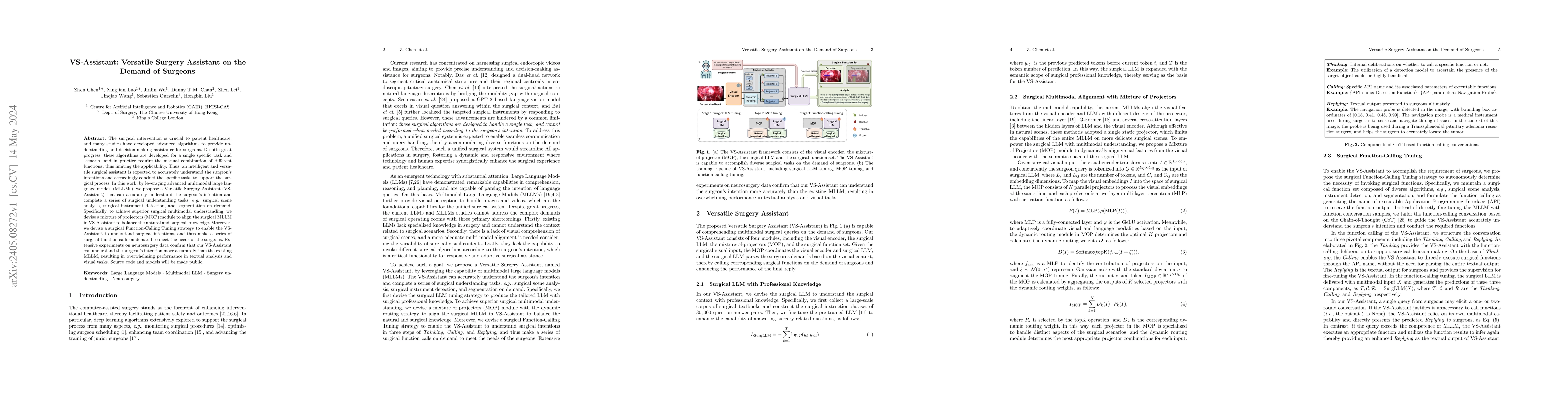Thumbnail for VS-Assistant: Versatile Surgery Assistant on the Demand of Surgeons