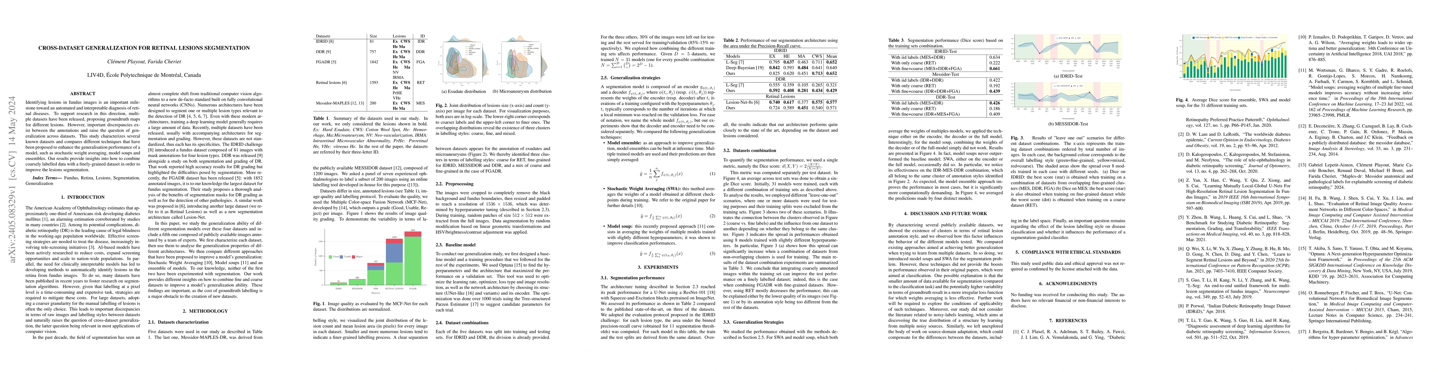 Thumbnail for Cross-Dataset Generalization For Retinal Lesions Segmentation