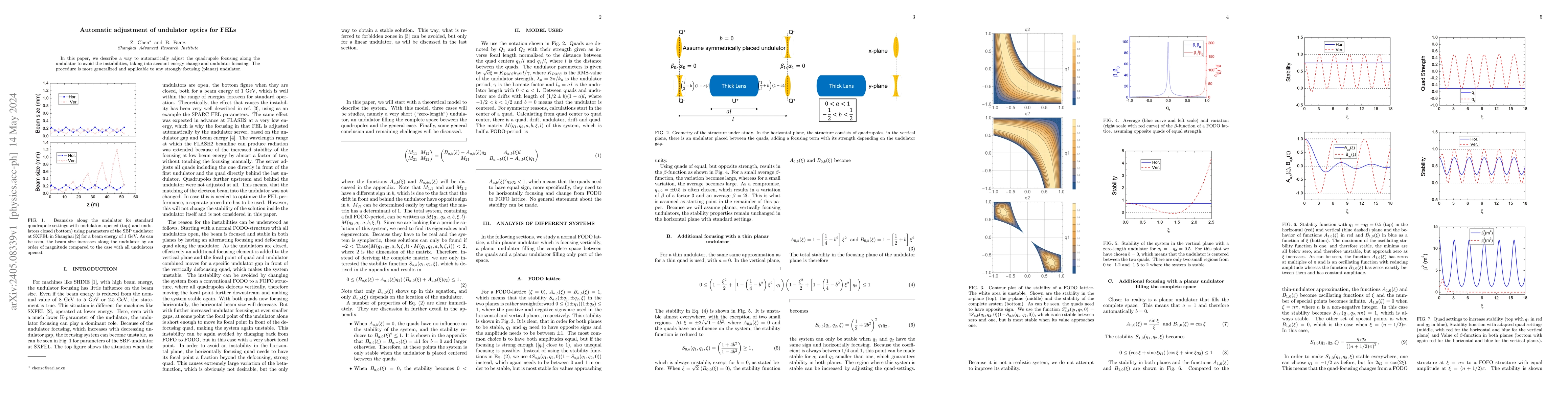 Thumbnail for Automatic adjustment of undulator optics for FELs