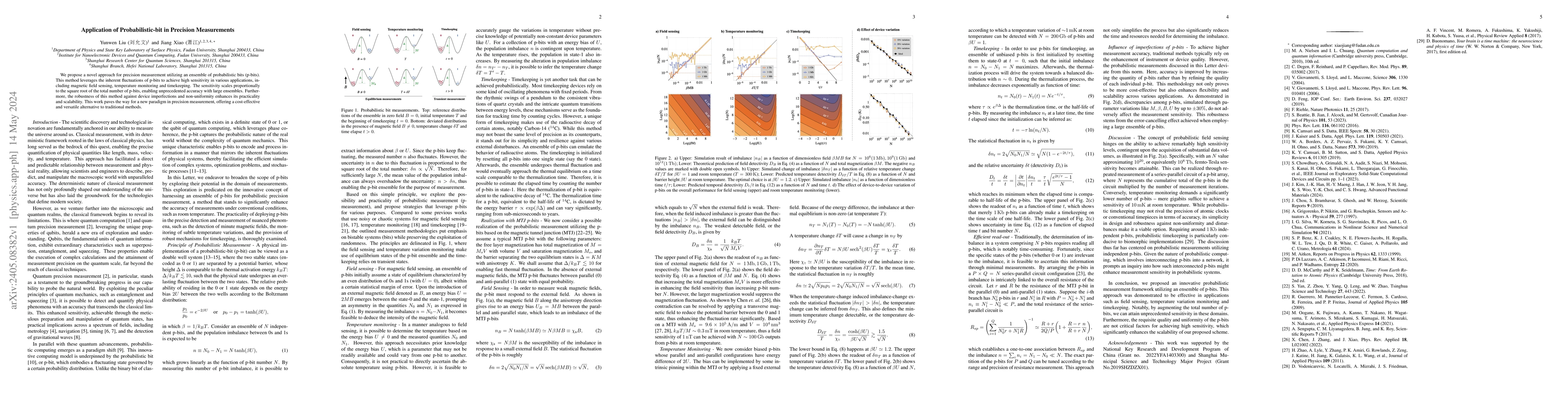 Thumbnail for Application of Probabilistic-bit in Precision Measurements