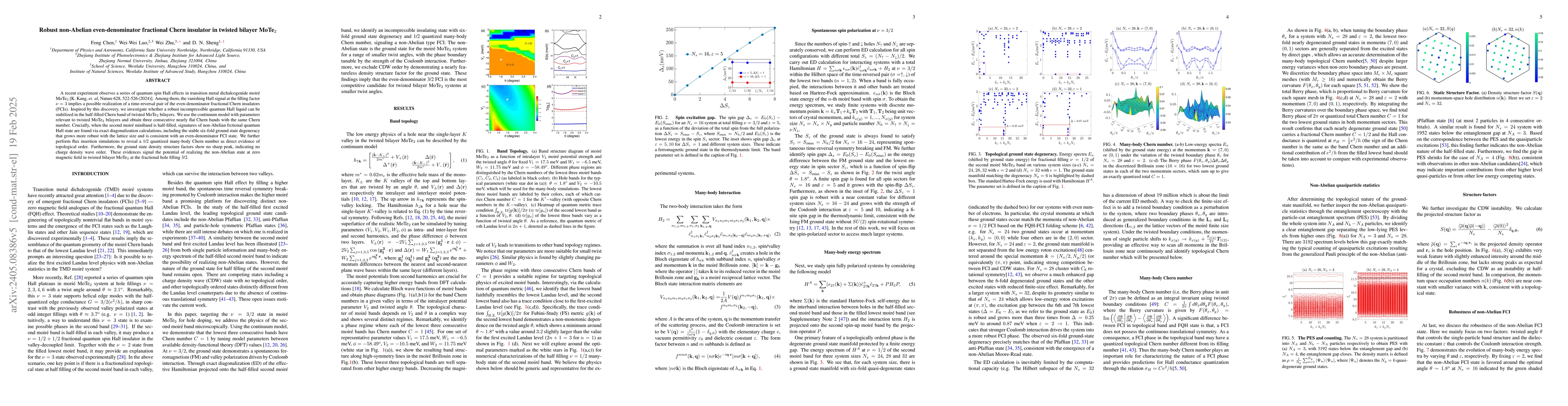 Thumbnail for Robust non-Abelian even-denominator fractional Chern insulator in
  twisted bilayer MoTe$_2$