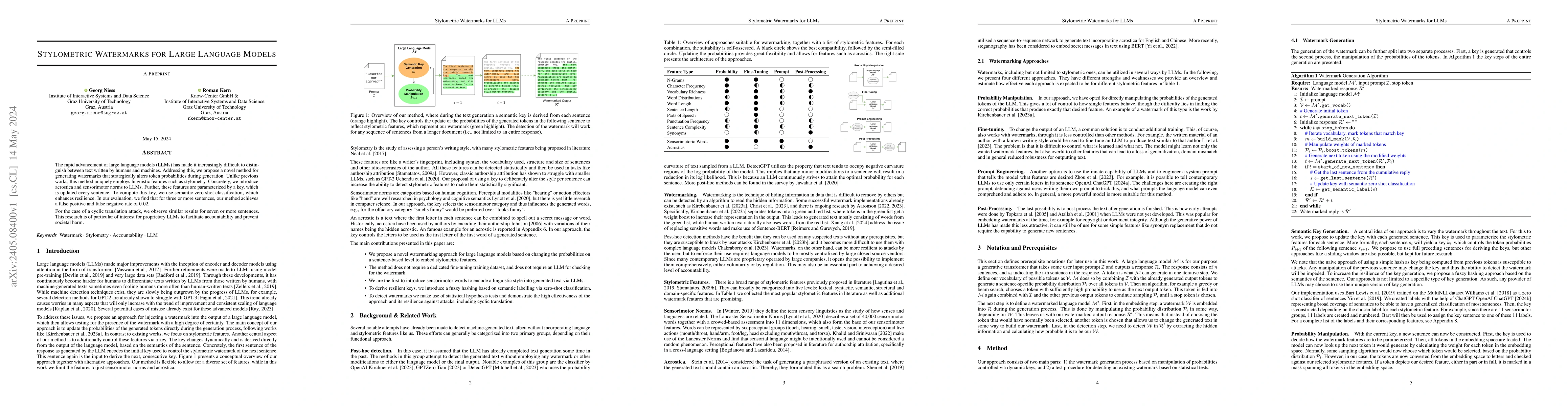 Thumbnail for Stylometric Watermarks for Large Language Models
