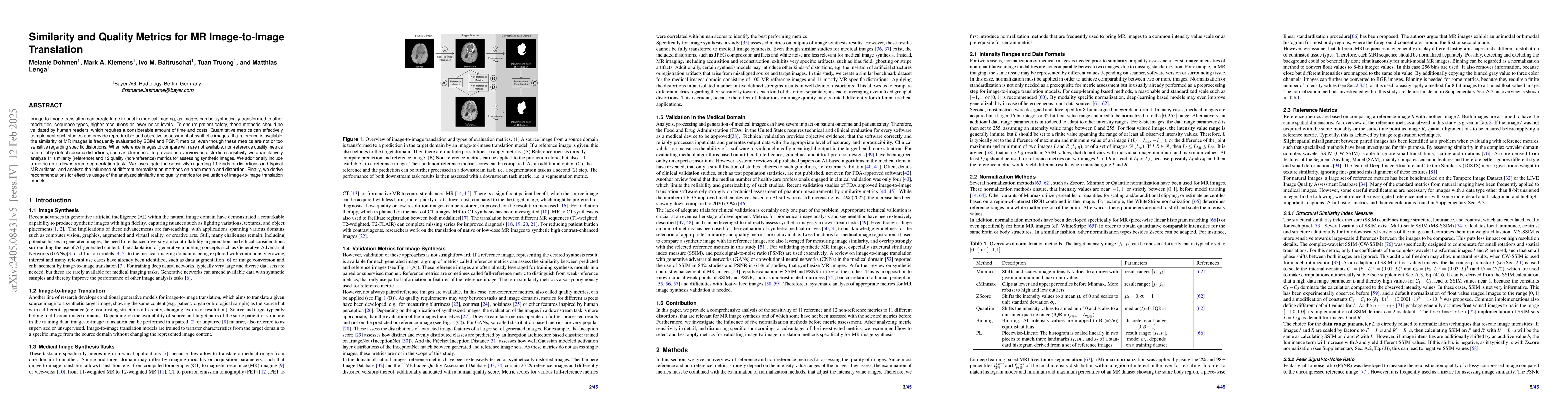 Thumbnail for Similarity Metrics for MR Image-To-Image Translation