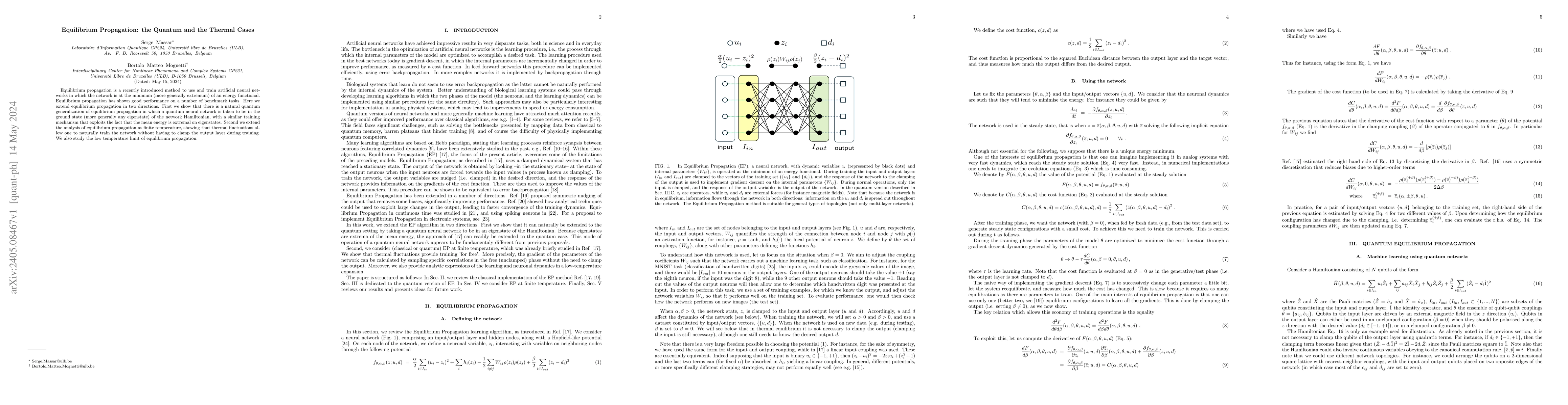Thumbnail for Equilibrium Propagation: the Quantum and the Thermal Cases