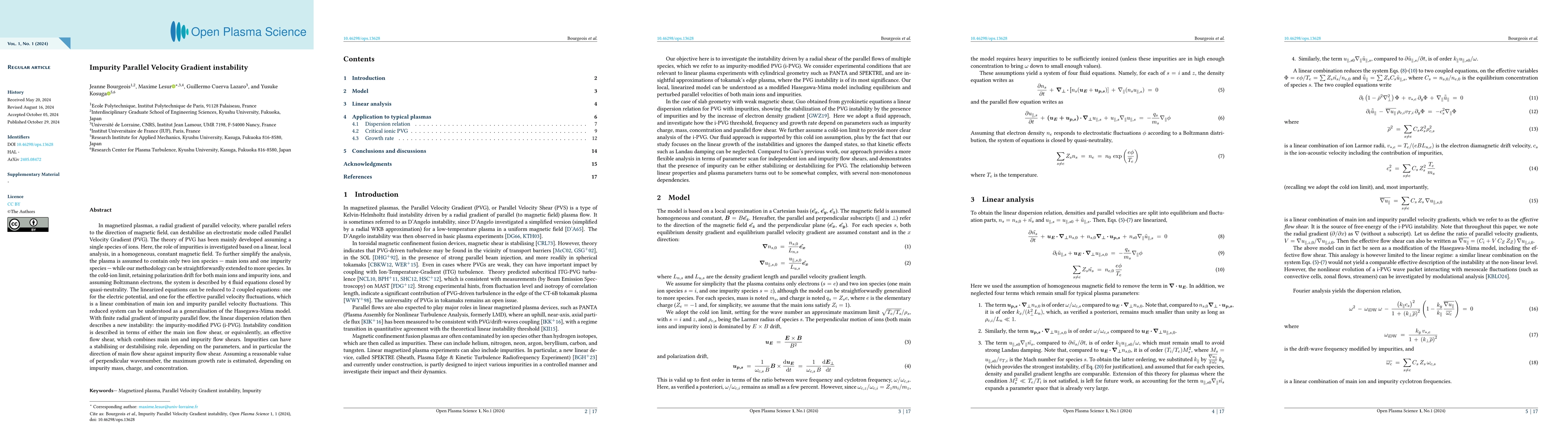 Thumbnail for Impurity Parallel Velocity Gradient instability