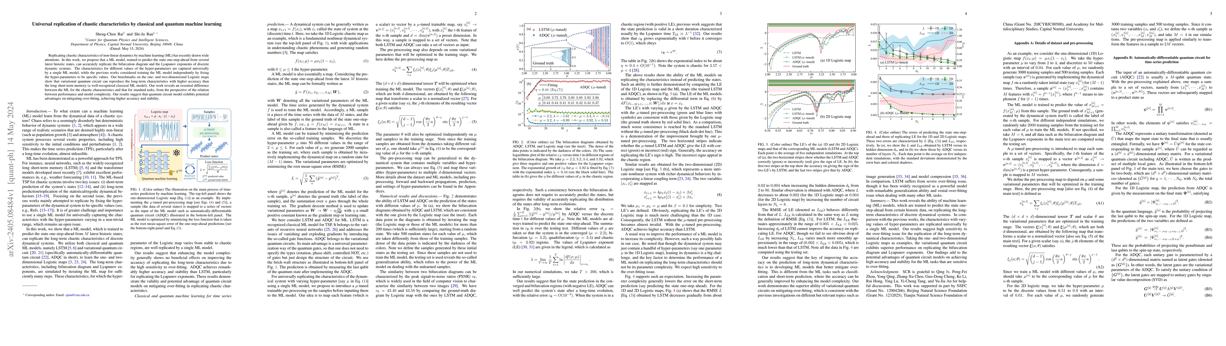 Thumbnail for Universal replication of chaotic characteristics by classical and
  quantum machine learning