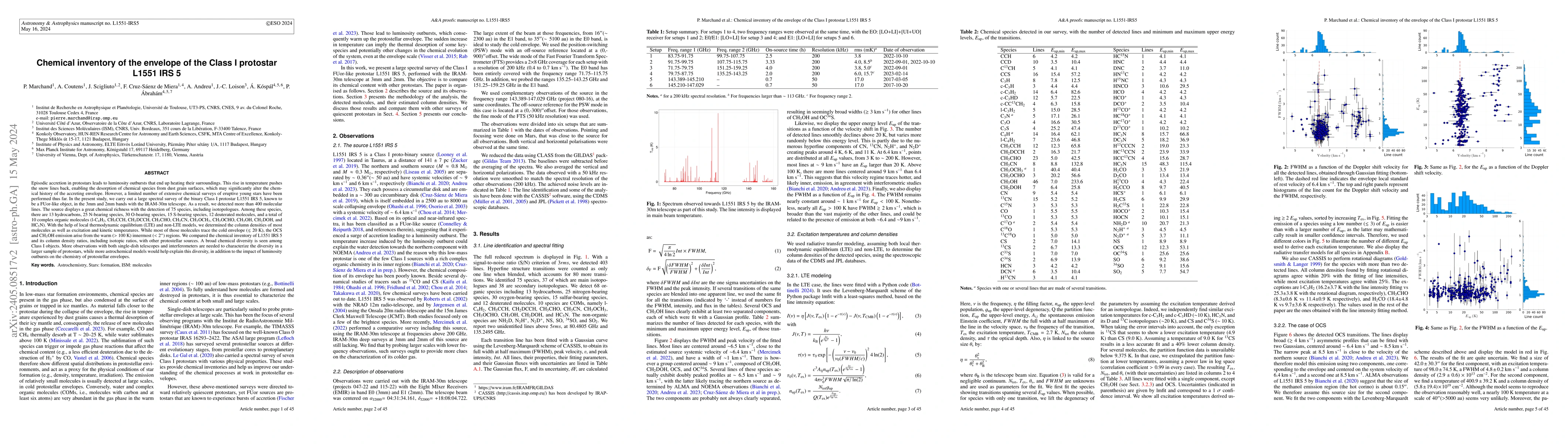 Thumbnail for Chemical inventory of the envelope of the Class I protostar L1551 IRS 5