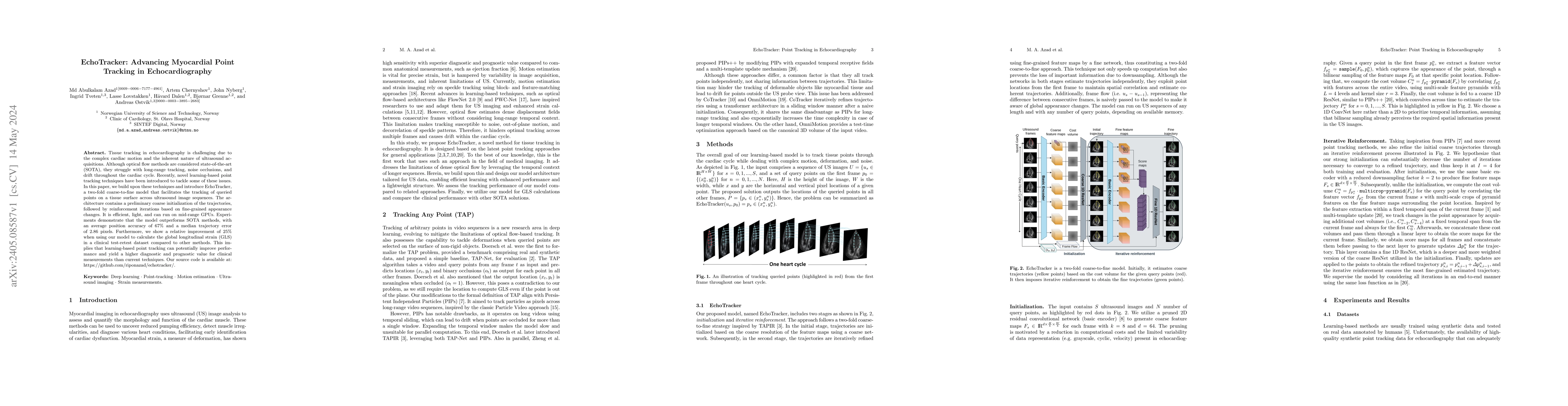 Thumbnail for EchoTracker: Advancing Myocardial Point Tracking in Echocardiography