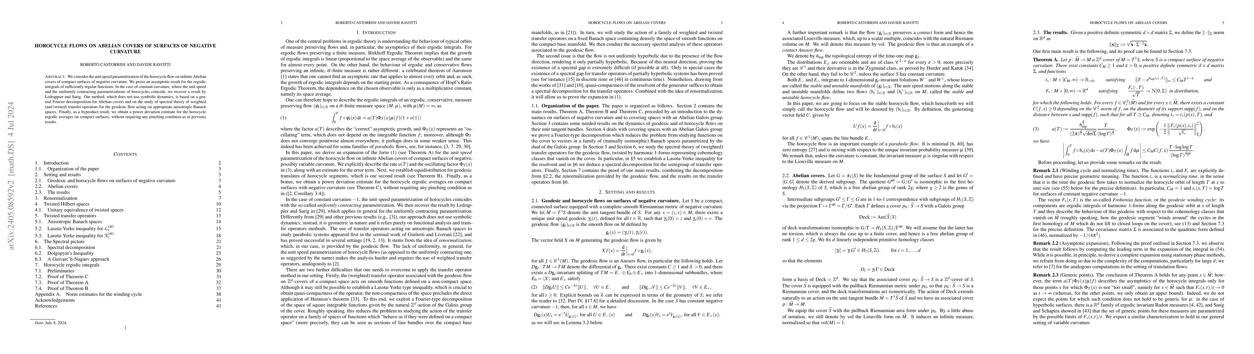 Thumbnail for Horocycle flows on abelian covers of surfaces of negative curvature