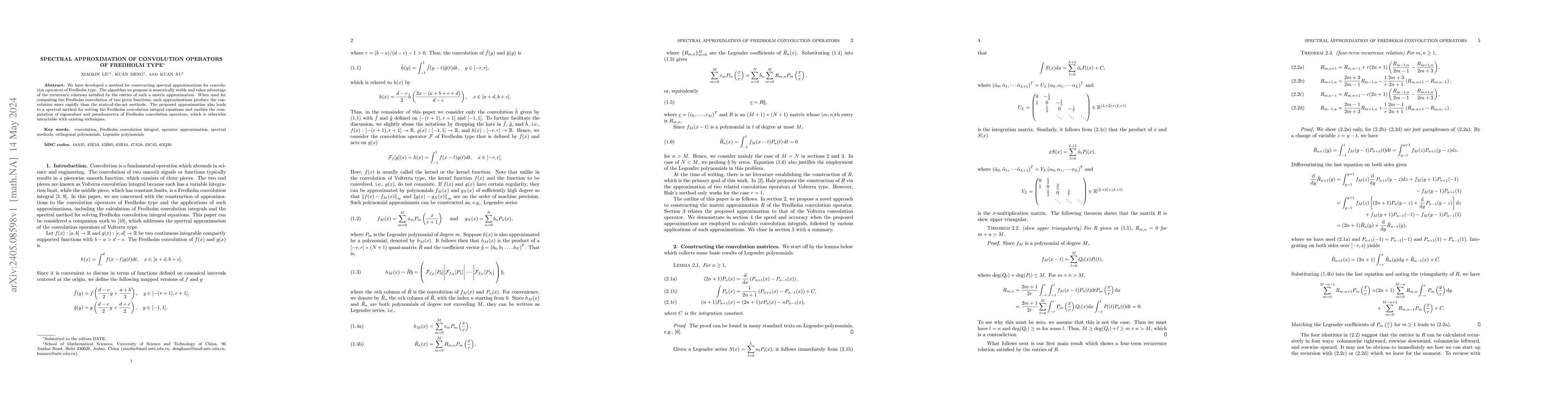 Thumbnail for Spectral approximation of convolution operators of Fredholm type