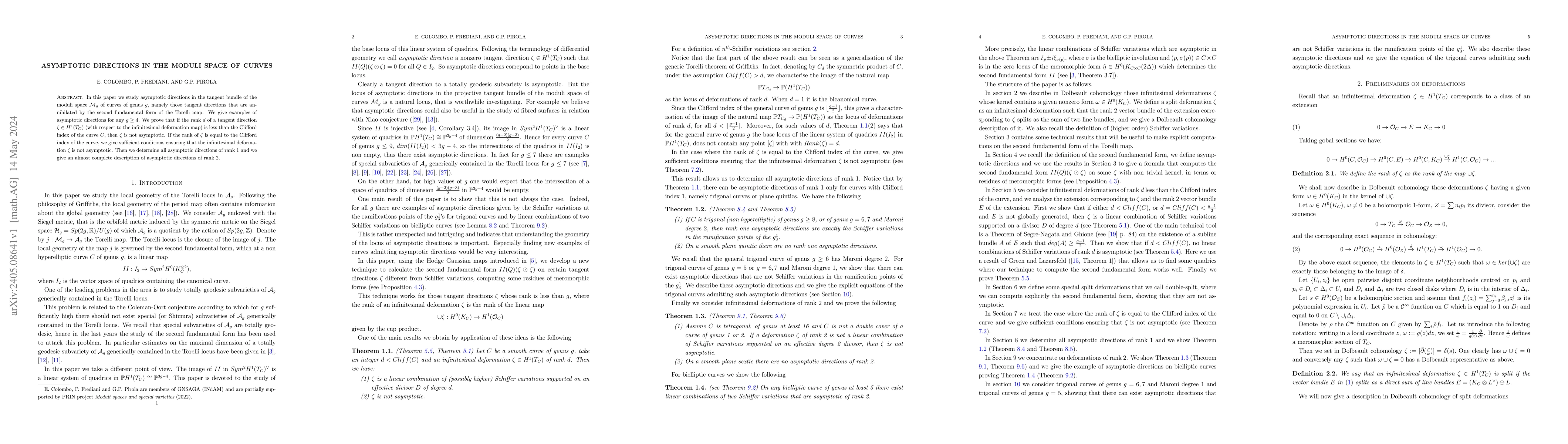 Thumbnail for Asymptotic directions in the moduli space of curves