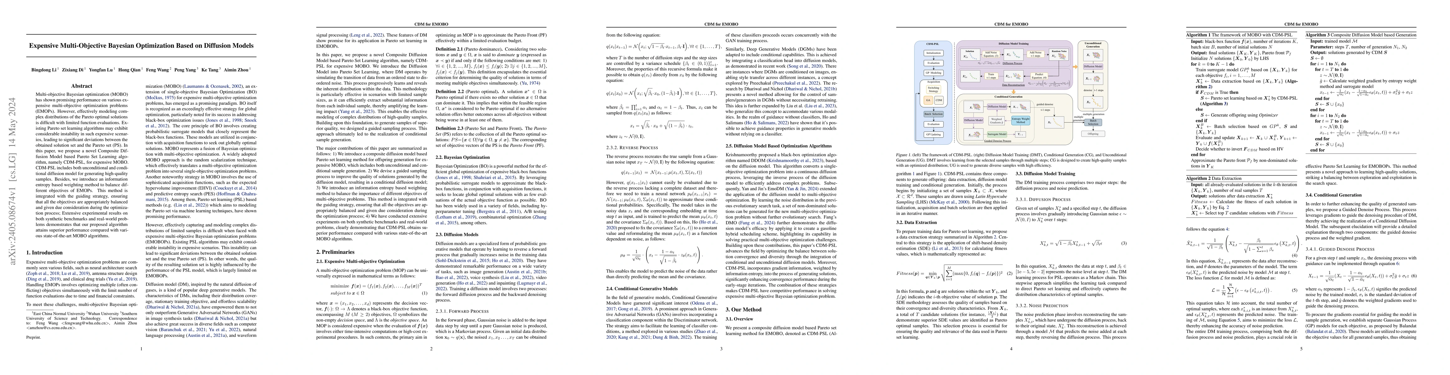 Thumbnail for Expensive Multi-Objective Bayesian Optimization Based on Diffusion
  Models